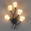 5090/5W MODERN ODL25 553 черный матовый/белый/фарфор Бра G4 LED 5*5W GARDI