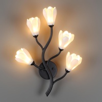 5090/5W MODERN ODL25 553 черный матовый/белый/фарфор Бра G4 LED 5*5W GARDI