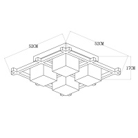 Накладная люстра ARTE Lamp A8252PL-4BR