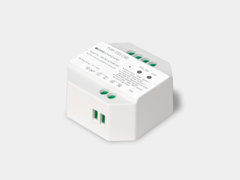 SWG Standard Универсальный диммер TRIAC 220В, Zigbee 3.0 + 2.4G + Push