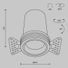 Встраиваемый светильник Technical DL125-L12-4K-TRS-B