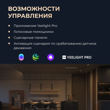 Магнитный шинотрек Yeelight Pro Е20 встраиваемый под ГКЛ, 100 см, черный YLYPJ-0001