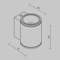 Настенный светильник (бра) Outdoor O303WL-L5GF3K