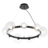 Подвесная люстра Crystal Lux BOSQUE SP9 BLACK/TRANSPARENT