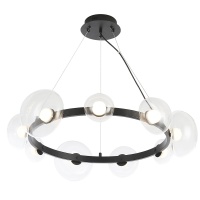 Подвесная люстра Crystal Lux BOSQUE SP9 BLACK/TRANSPARENT