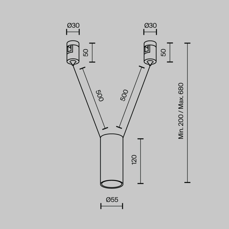 Трековый светильник Technical TR157-1-12W4K-BS