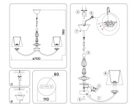 Подвесная люстра Ambrella Light LH75024