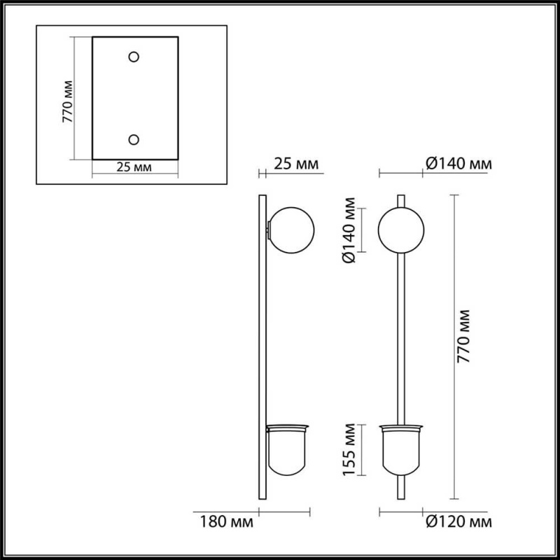 Бра Odeon Light 4682/1WB