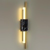 4361/10WL MIDCENT ODL23 175 черный мрамор/золотистый металл Настенный св-к IP20 LED 10W 3000K 625Лм MARMI