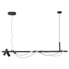 4391/30L HIGHTECH ODL24 301 черный/металл/канат Подвесной св-к с раздельн. вкл IP20 LED 30W 1200Лм 4000K CORDA