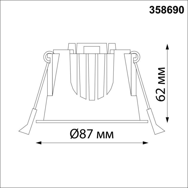 358690 NT Светильник LED 10Вт 4000К 100-265В IP20 SPOT