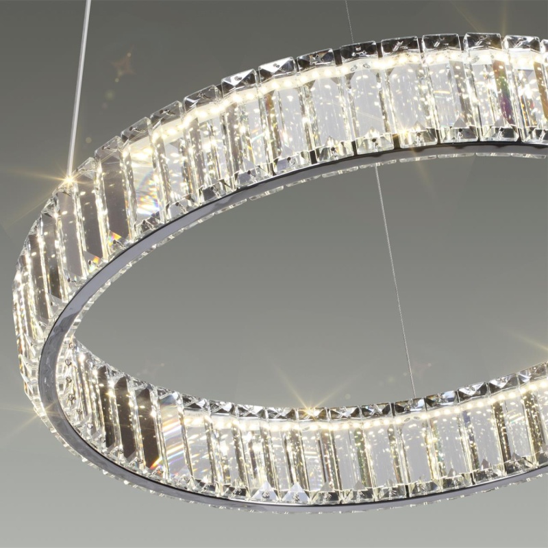 4930/30L L-VISION ODL24 591 хром/прозрачный металл/хрусталь Люстра LED 30W 4000K 3570Лм VEKIA