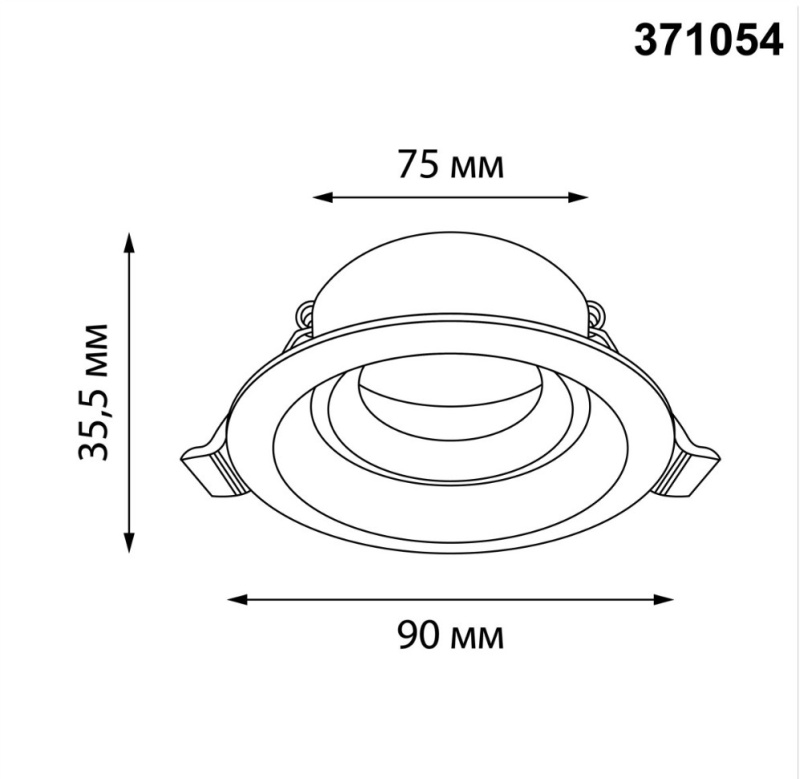 371054 WIR NT26 000 белый Светильник встраиваемый IP20 GU10 12W 220-240V CLOUD