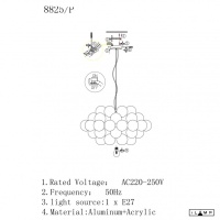 Подвесная люстра iLamp 8825P/1 RGL
