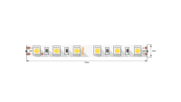 SWG Standard Светодиодная лента 5050, 60 LED/м, 14,4 Вт/м, 24В , IP20, Цвет: Нейтральный белый, SWG560-24-14.4-NW-M
