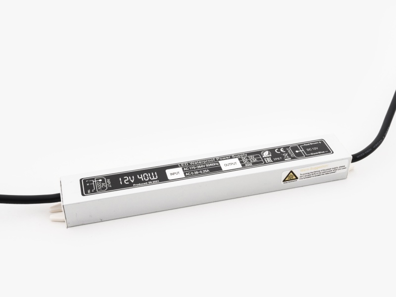 Блок питания LEDS POWER 40Вт 12В IP67 алюминий 004969