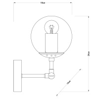 Бра ARTE Lamp A1664AP-1BK