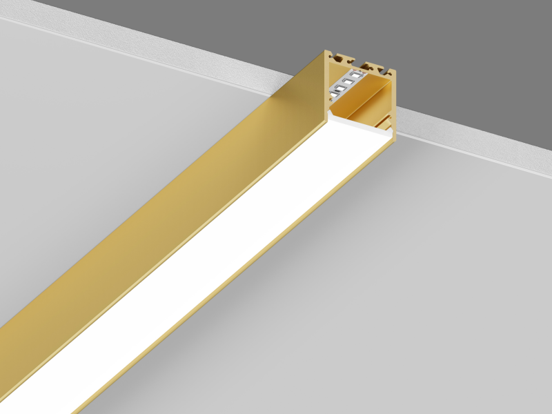 DesignLed Подвесной/накладной алюминиевый профиль Design LED LS3535, 2500 мм, золотой анодированный , LS.3535-G-R