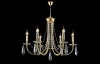 Подвесная люстра Crystal Lux VICTORIA SP6 GOLD/AMBER