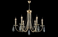 Подвесная люстра Crystal Lux VICTORIA SP6 GOLD/AMBER