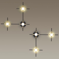 3906/9WL L-VISION ODL21 307 черн/золот/металл Настен. cветильник IP20 LED 9WL 720Лм 4000К COSTELLA