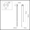 6633/18WL HIGHTECH ODL24 285 металл/черный/акрил Настенный светильник IP20 LED 18W 3000K 220V MEMFI