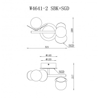Бра iLedex W4641-2 MBK+SGD