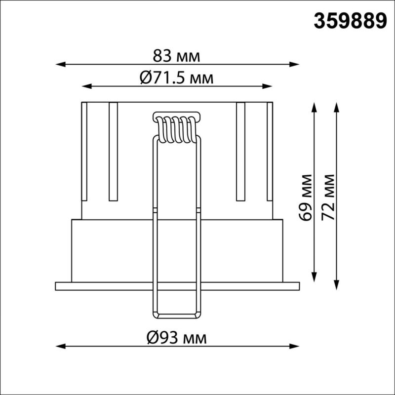 359889 NT Светильник 15Вт 3000/4000/6000К 100-265В IP20 WIR