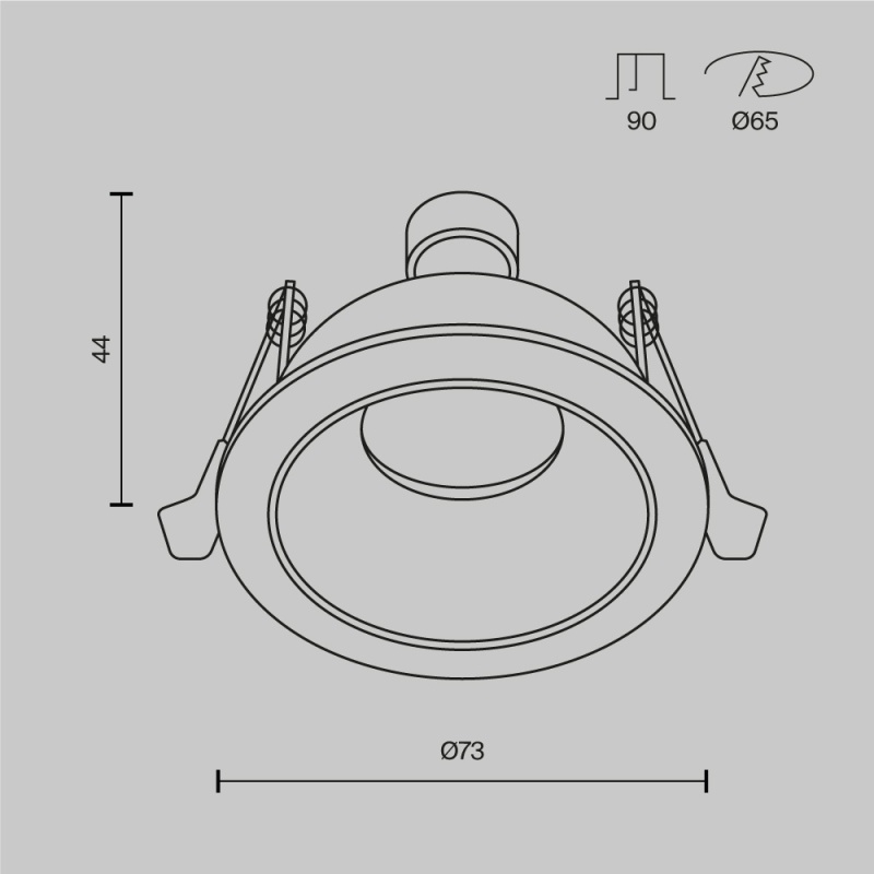 Встраиваемый светильник Technical DL126-GU10-B