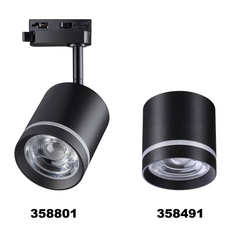 358801 PORT NT21 236 черный Светильник трековый однофазный трехжильный IP20 LED 15W 1300Лм 4000K 85-265V ARUM