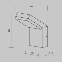 Настенный светильник (бра) Outdoor O595WL-L12B3K