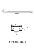 Шинопровод Crystal Lux CLT 0.11 01 L2000 WH