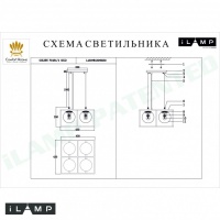 Подвесная люстра iLamp P2484-4 GD
