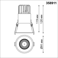 358911 NT Светильник 18Вт 3000/4000/6000К 220В IP20 SPOT