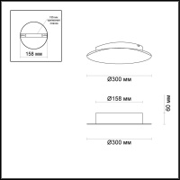 3561/12WL HIGHTECH ODL18 449 золот. фольг-ние Настен. св-ник IP20 LED 3000K 12W 672Лм 220V SOLARIO