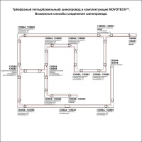 135237 PORT NT24 256 белый Трехфазный (четырехжильный) шинопровод 2м, в комплекте заглушки 2шт IP20 220V