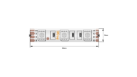 SWG Standard Светодиодная лента 5050, 60 LED/м, 14,4 Вт/м, 24В , IP68, Цвет: RGB, SWG560-24-14.4-RGB-68-M