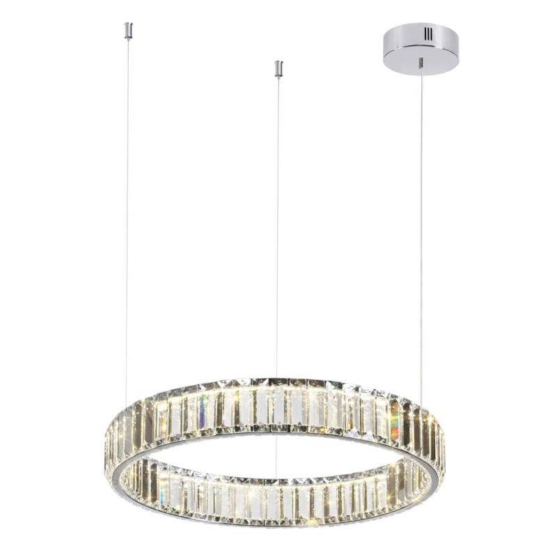 4930/30L L-VISION ODL24 591 хром/прозрачный металл/хрусталь Люстра LED 30W 4000K 3570Лм VEKIA