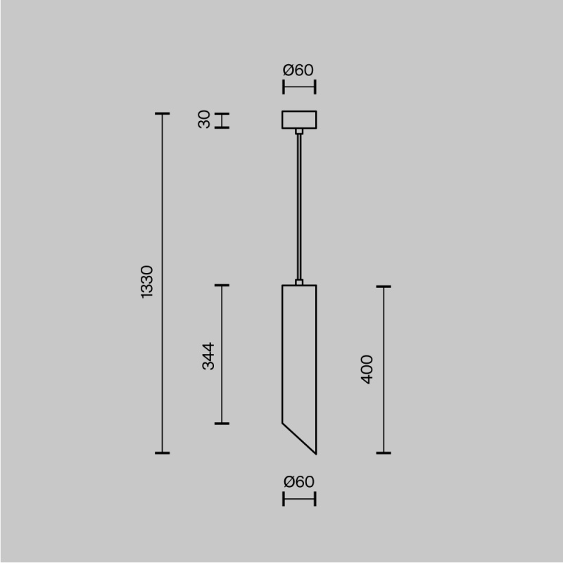 Подвесной светильник Maytoni P044PL-01-40GU10-B
