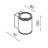Настенный светильник (бра) Outdoor O303WL-L5GF3K