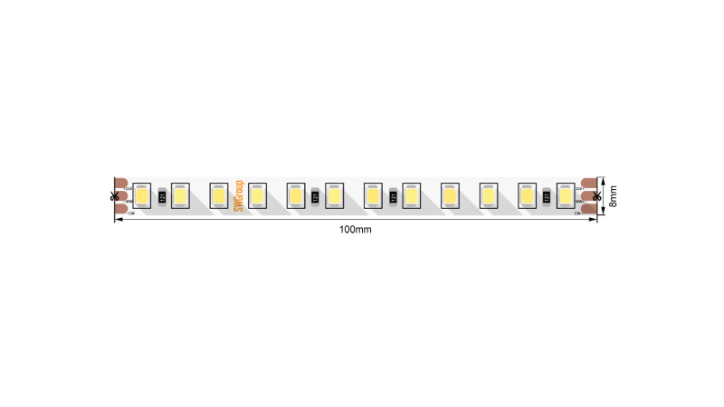 SWG PRO Светодиодная лента SWG PRO 2835, 120 LED/м, 14,4 Вт/м, 24В , IP20, Цвет: Теплый белый + холодный белый, SWG2P120-24-14.4-WWW-20