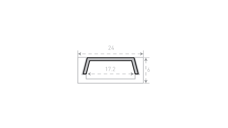SWG Standard Профиль алюминиевый SWG, накладной, SF-2006