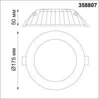 358807 NT Светильник 20Вт 3000К 100-240В IP20 SPOT