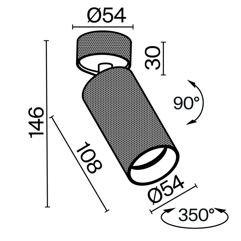 Потолочный светильник Technical C082CL-01-GU10-MG