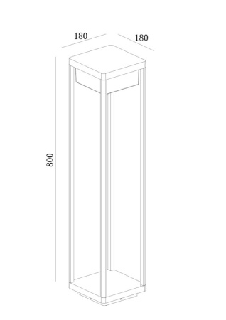 Садово-парковый светильник Maytoni O021FL-L10B3K
